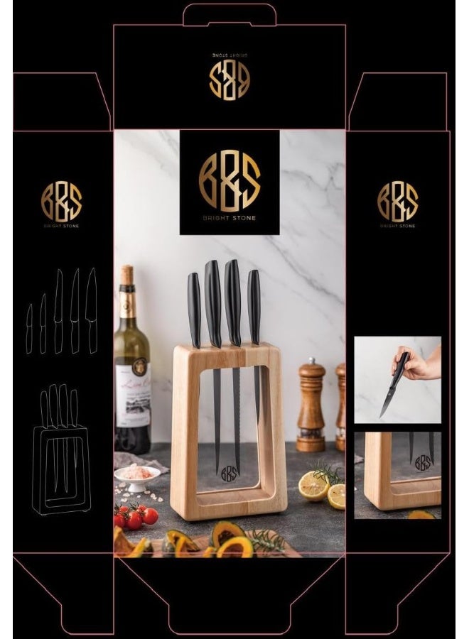 BS B&S Knife Block with 4pcs Knife Set - Image 2