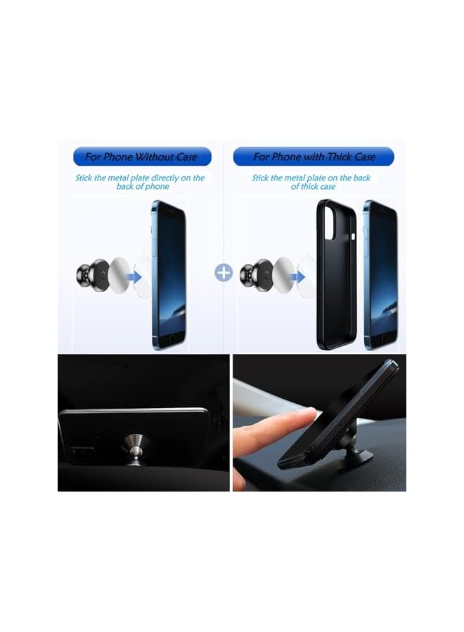 S-TOP 360° Adjustable Magnetic Car Phone Holder - Securely Mount iPhone, Samsung, LG, GPS, and More - Hands-Free Convenience for Safe Driving - Compatible with Mini Tablets - Easy Installation - Image 2