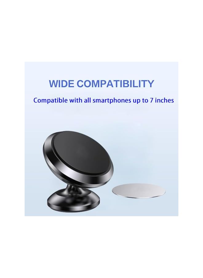 S-TOP 360° Adjustable Magnetic Car Phone Holder - Securely Mount iPhone, Samsung, LG, GPS, and More - Hands-Free Convenience for Safe Driving - Compatible with Mini Tablets - Easy Installation - Image 3