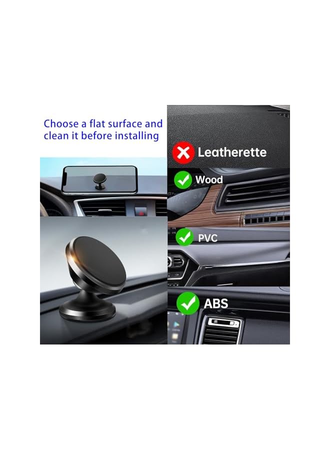 S-TOP 360° Adjustable Magnetic Car Phone Holder - Securely Mount iPhone, Samsung, LG, GPS, and More - Hands-Free Convenience for Safe Driving - Compatible with Mini Tablets - Easy Installation - Image 1