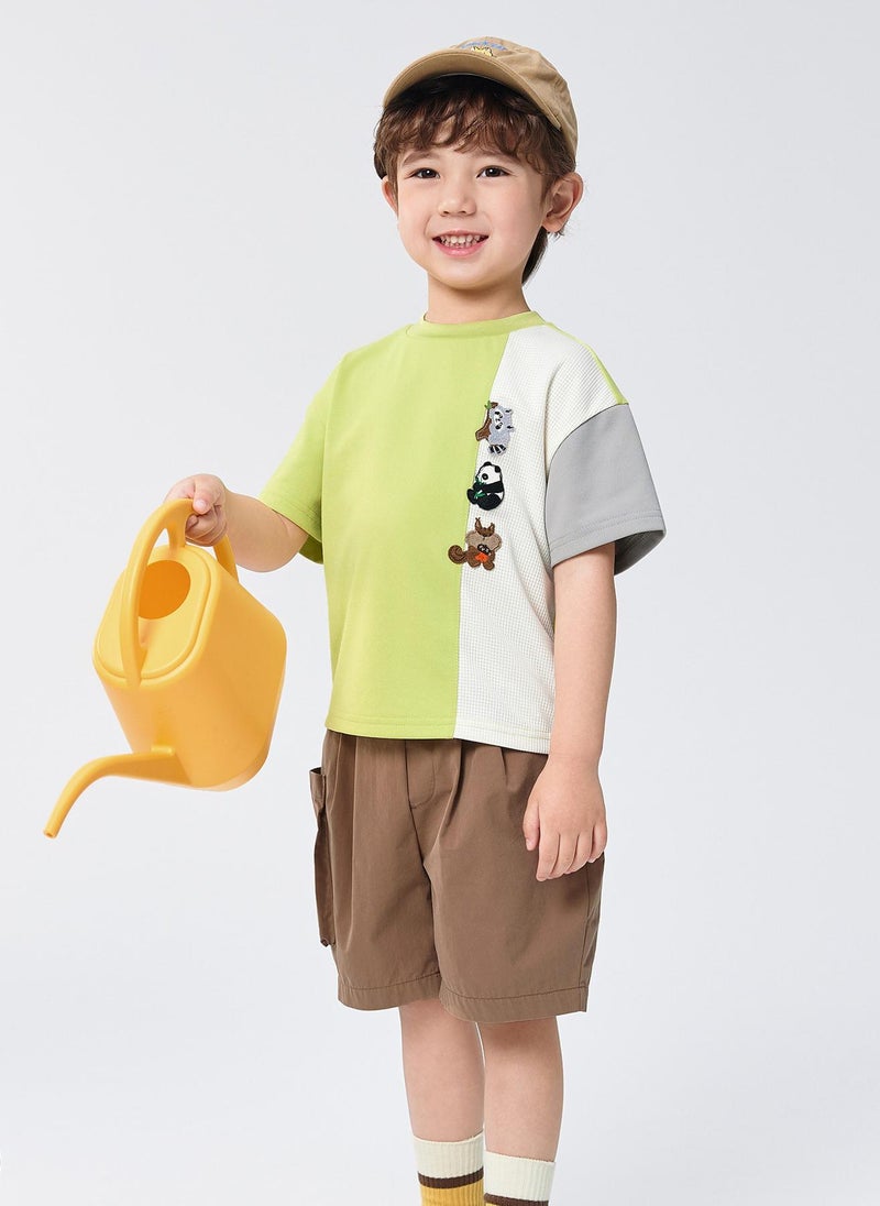 Balabala Toddler Boy Knit short sleeve suit  - Image 2