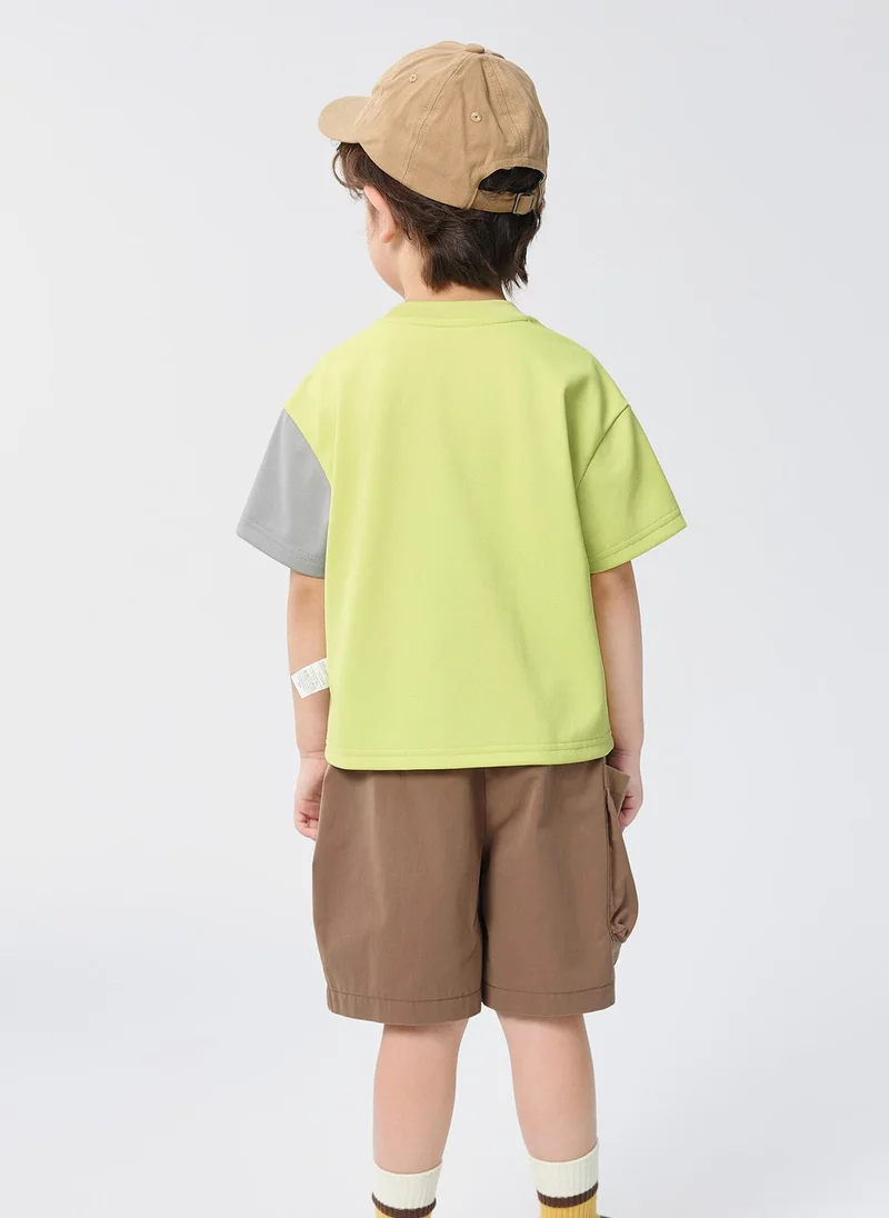 Balabala Toddler Boy Knit short sleeve suit