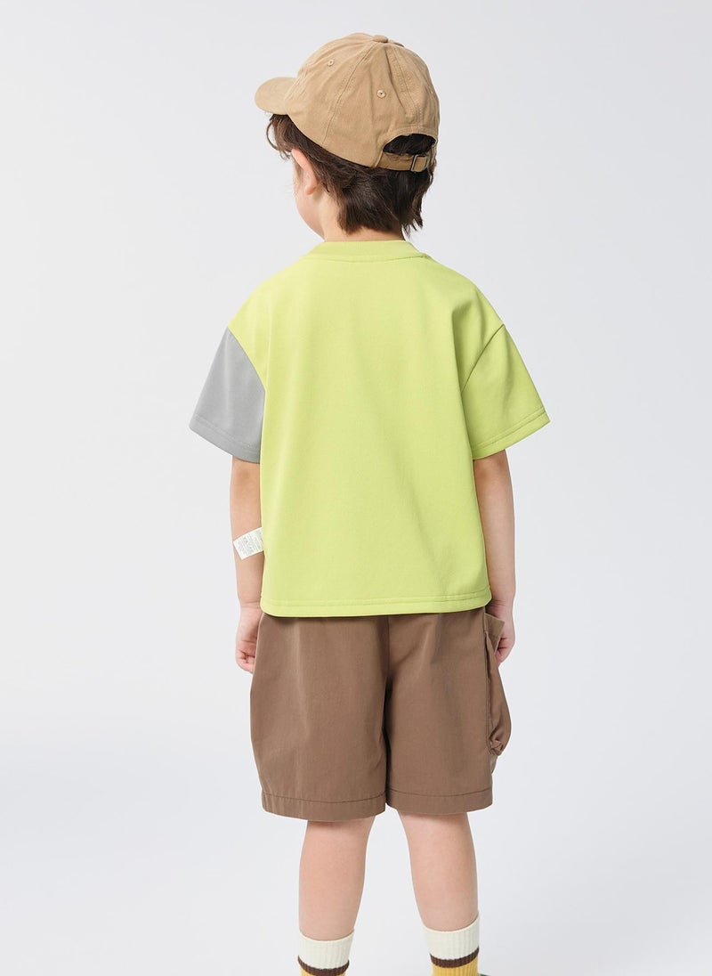 Balabala Toddler Boy Knit short sleeve suit  - Image 3