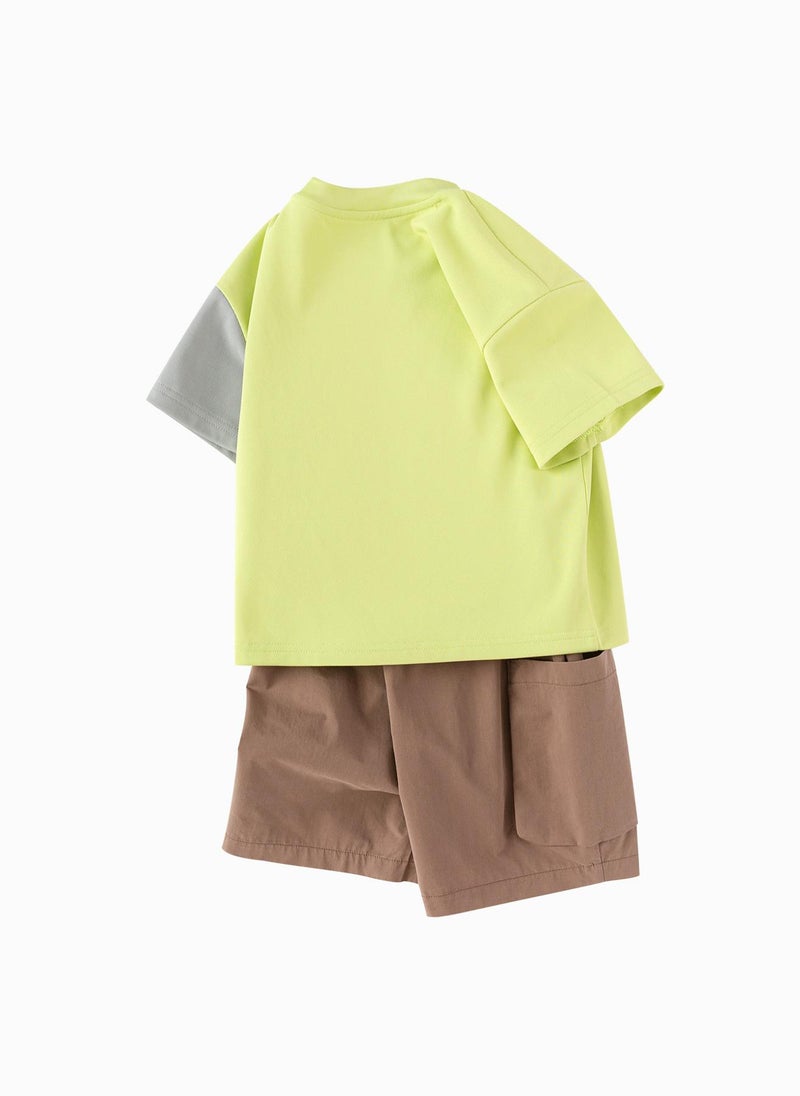 Balabala Toddler Boy Knit short sleeve suit  - Image 5