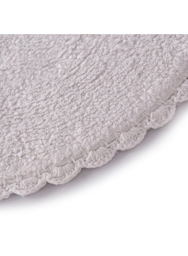 SASHAA WORLD Reversible Tufted Oval Shaped White Bathmat | Bathmat for Living Room, Bathroom, Kitchen, Bedroom, Indoor & Outdoor | 40X60 Cm - Image 3