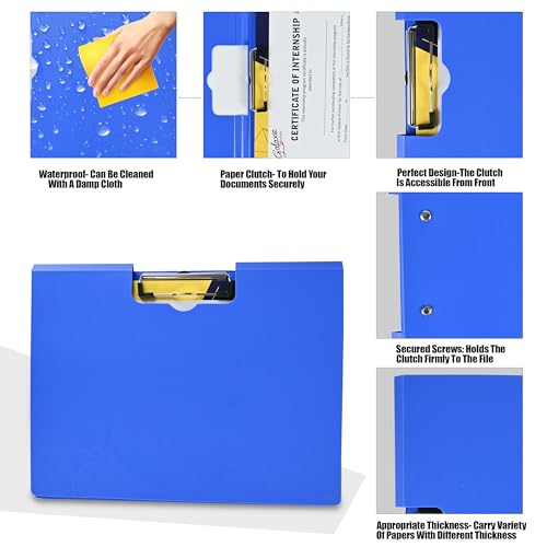 True Flair A4 Size Clipboard File Cover Folder Document Organizer for Portfolio,Office,School,and More|360° Degree Flip File Folder|PP Clipboard File for Document Set of 1 Clipboard File(1),Multicolor - Image 5