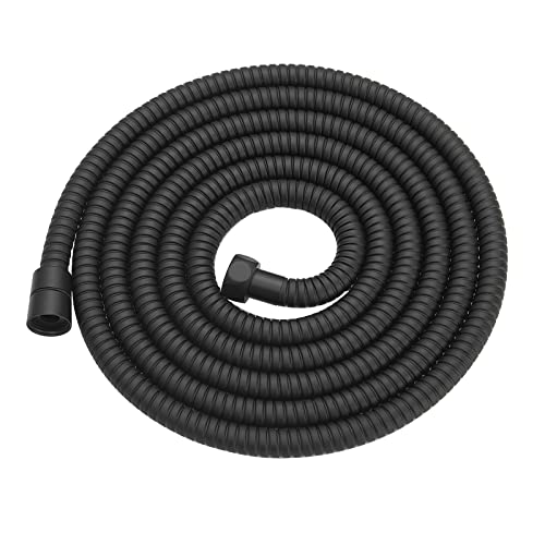 RUMOSE 118 inches Shower Hose Shower Head Extension Hose Extra Long Stainless Steel Shower Tube Attachment Flexible Handheld Shower Sprayer Hose, Matte Black - Image 1