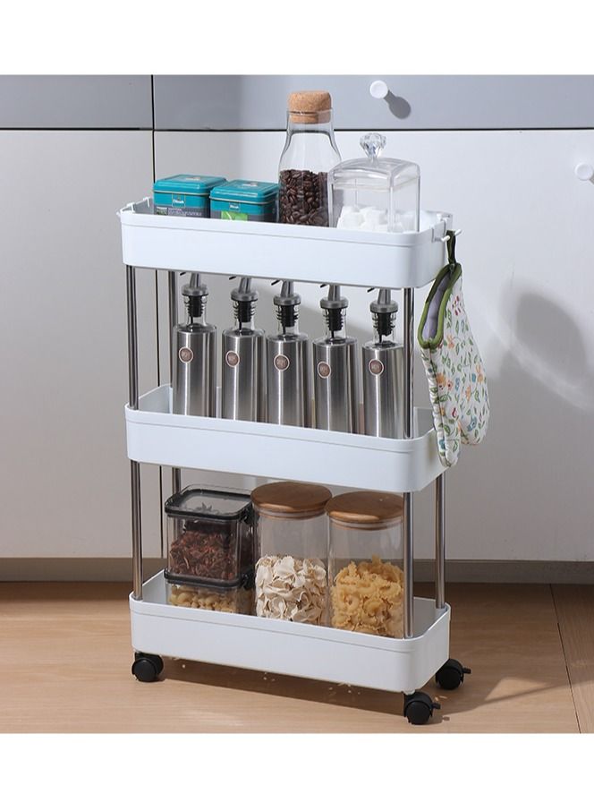 DubaiGallery 3-Tier Bathroom Trolley Storage rack White - Image 1