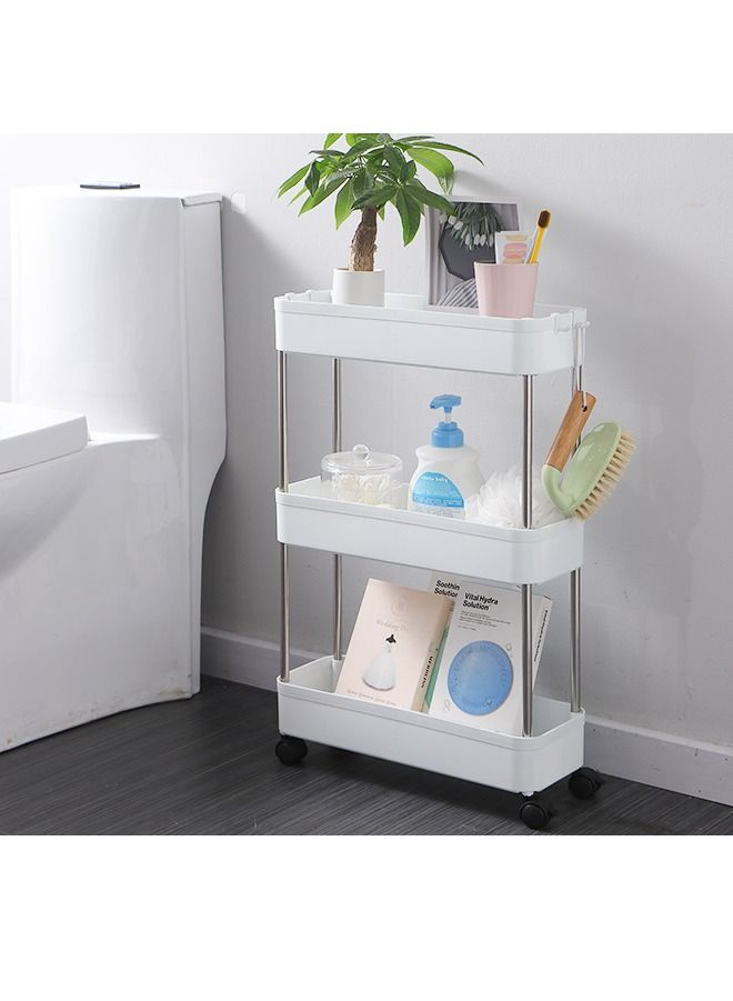 DubaiGallery 3-Tier Bathroom Trolley Storage rack White - Image 2