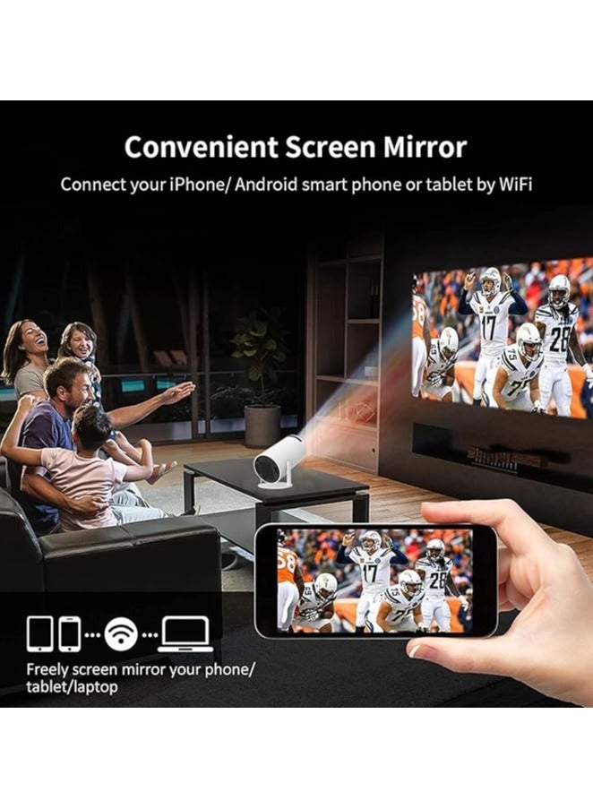 Projector, Smart Projector Portable Projector 4K/200 Projector With Wifi And Bluetooth Auto Keystone Correction Flip Android Round Design Movie Projector  - Image 5