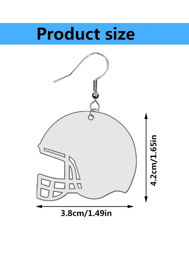 Excefore Sublimation Earring Blanks Bulk, 48 Pcs Double Sided Heat Transfer Sublimation Earrings Sublimation Jewelry Blanks, for Jewelry DIY Making Supplies (Helmet) - Image 5