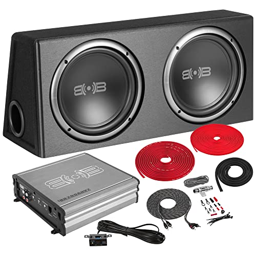 BELVA BPKG210v2 1000W Dual 10" Car Subwoofer with Ported Enclosure, Monoblock Amplifier, Wiring Kit and Remote Bass Knob - Image 1