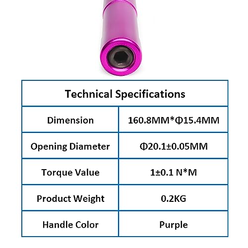 UU TOJOIN TOJOIN 1 pcs Purple N Type Torque Wrench 1 N·m Opening 20MM Protect RF Connector for RF Microwave Measurements - Image 4