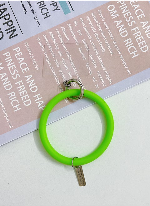 Silicone Loop Lanyard with Phone Holder, Universal Mobile Strap with Key Chain Ring