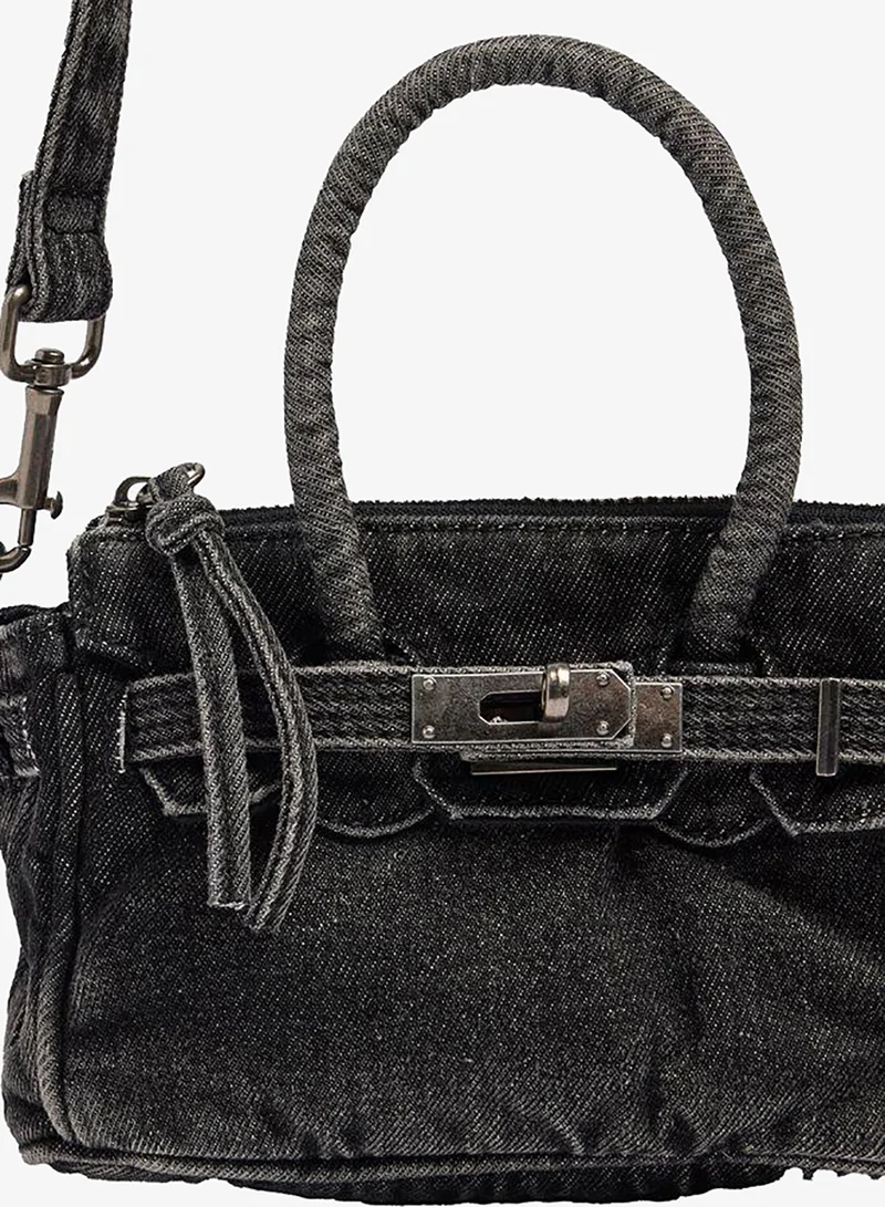 Parfois Crossbody Bag Denim With Pendant