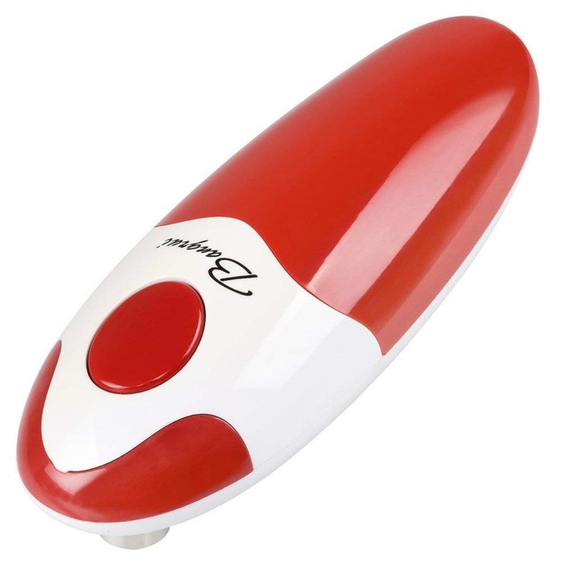 Bangrui Kitchen Automatic Safety Cordless One Tin Touch Electric Can Opener&Bangrui Professional Electric Can Opener.One-touch switch .Smooth can edge.Being friendly to left-hander and arthritics! (Red) - Image 1