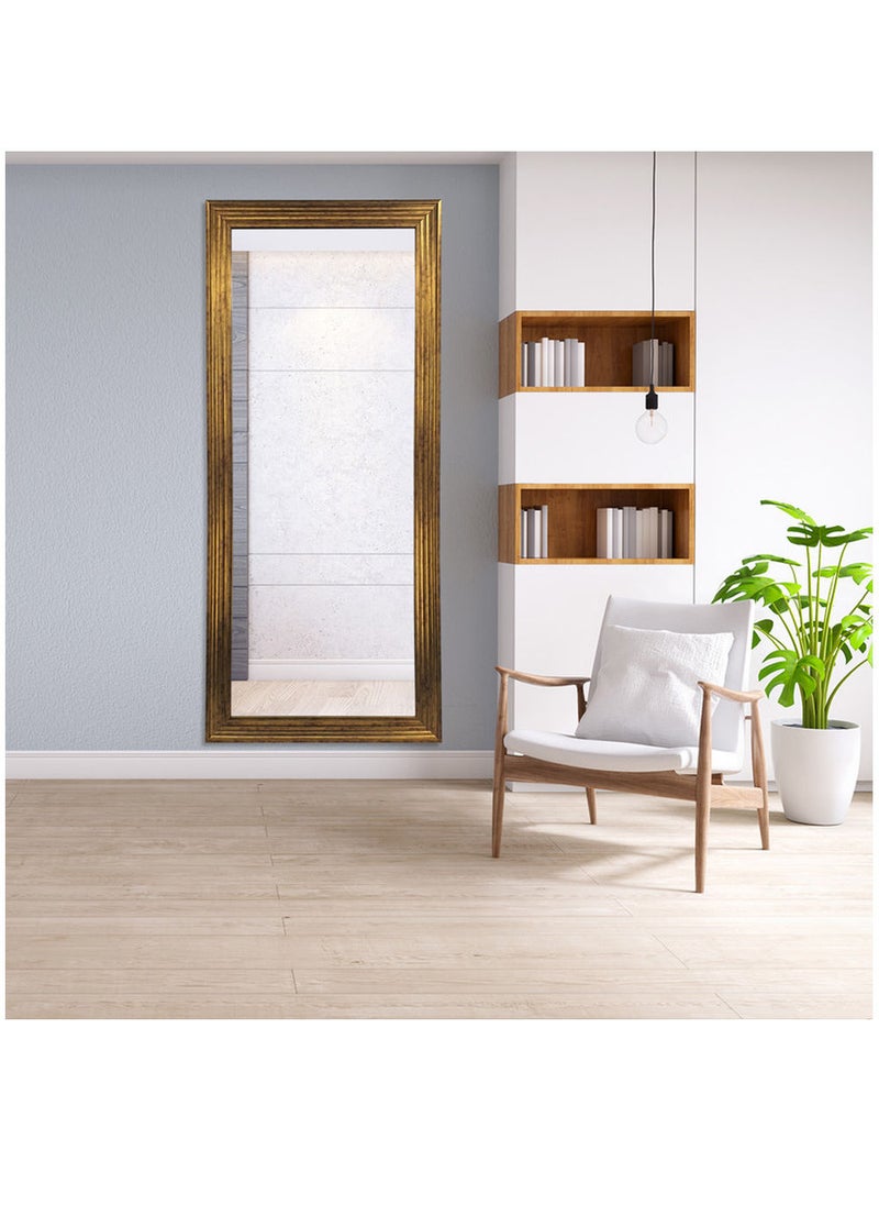 Decorhills Large Full-Length Dressing Mirror 70×180cm | Wall-Mounted Rectangular Mirror for Bedroom, Hallway, and Living Room | Thick PVC Frame | High-Definition Glass, Durable & Modern Design - Gold - Image 1