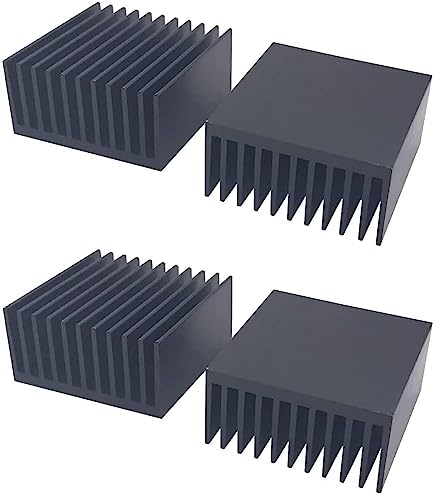 Easycargo 4pcs 40mm Heatsink 40mmx40mmx20mm, Aluminum Heatsink Kit, Cooling Heat Sink for 3D printer Stepper Motor NEMA 17, TEC1-12706 Peltier Thermoelectric Cooler Module LED 40x40x20mm (Black) - Image 5