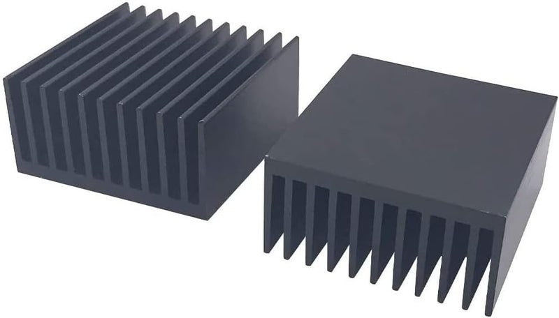 Easycargo 4pcs 40mm Heatsink 40mmx40mmx20mm, Aluminum Heatsink Kit, Cooling Heat Sink for 3D printer Stepper Motor NEMA 17, TEC1-12706 Peltier Thermoelectric Cooler Module LED 40x40x20mm (Black) - Image 2
