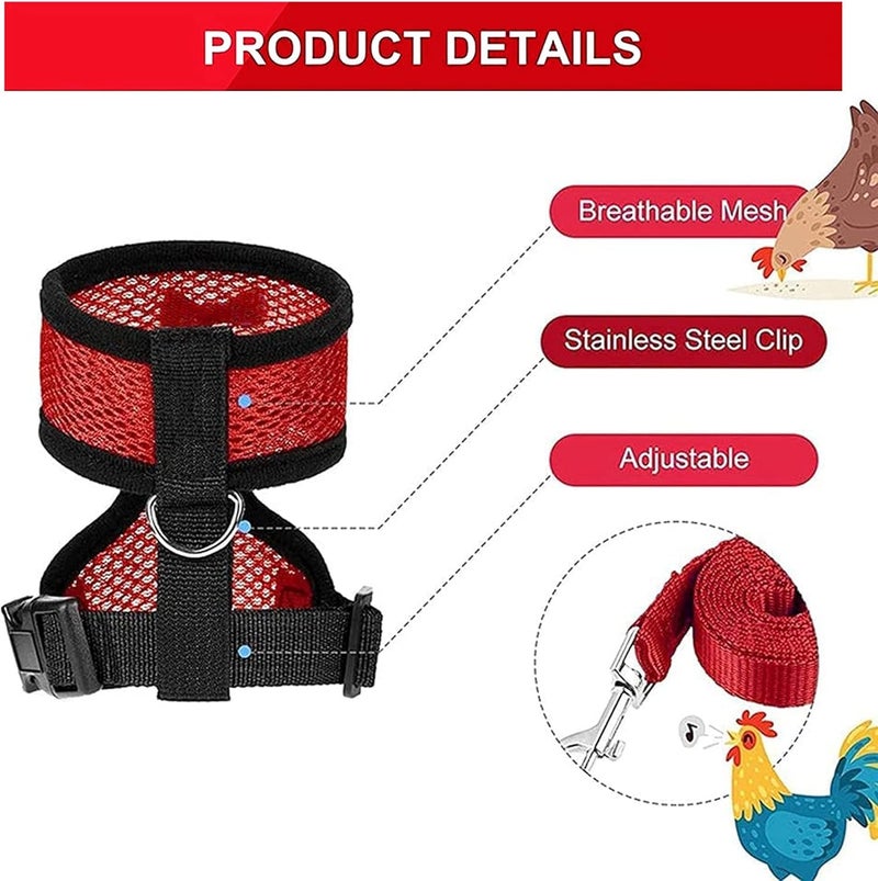 Allazone Wooden Chicken Swing Toys Set, 25 PCS Natural Wooden Stand Perch Toy, Adjustable Chicken Harness with Leash, Chicken Feet Ring, Feeding Bowl for Chicken, Medium Large Bird, Parrot Training - Image 4