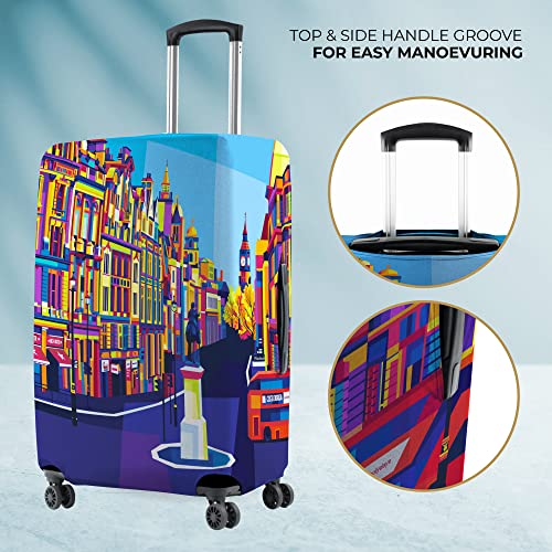 Nasher Miles Polyester 65 (24 Inch) Medium Protective Luggage Cover - London Design - Image 4