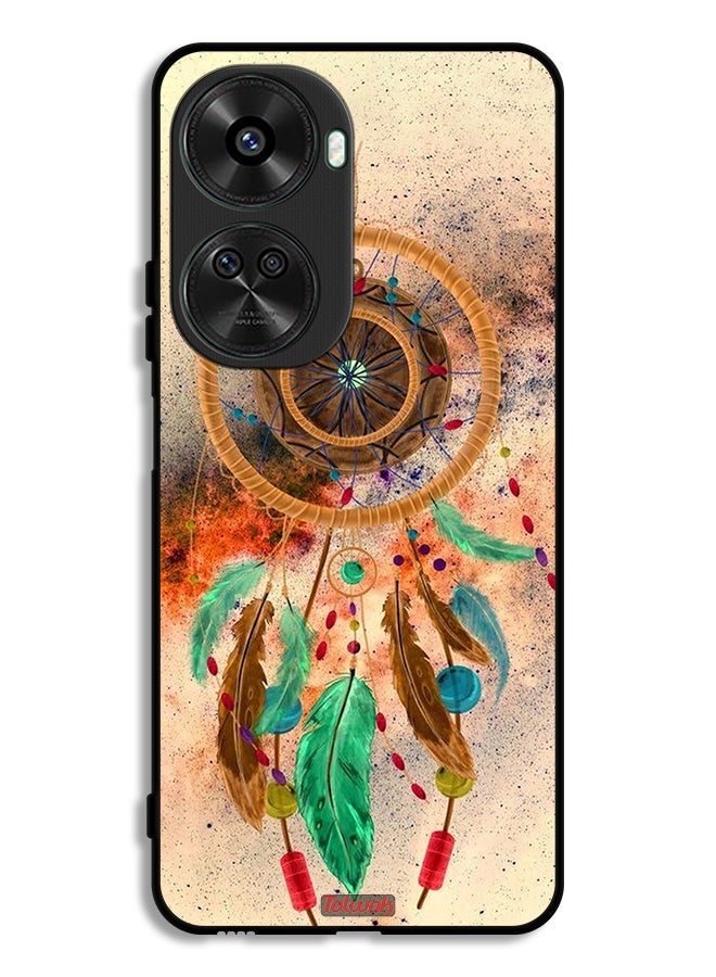 Tolwak Huawei nova 12 SE Protective Case Cover Mandala Hanging Feathers  - Image 1