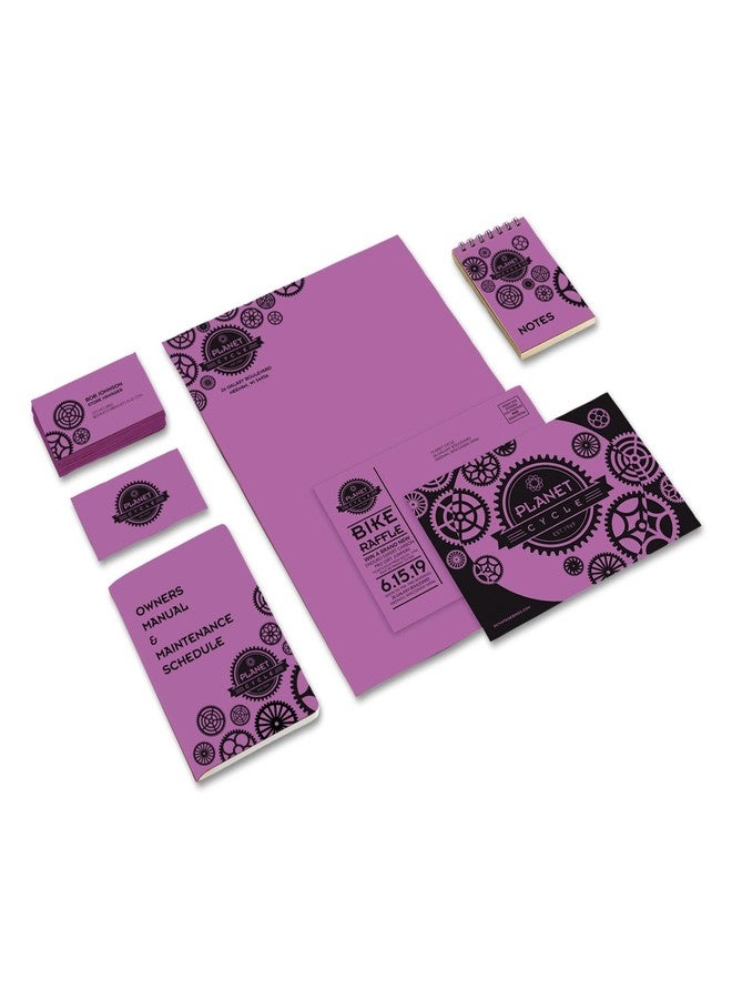 Neenah Astrobrights Color Cardstock, 65 lb Cover Weight, 8.5 x 11, Planetary Purple, 250/Pack - Image 2