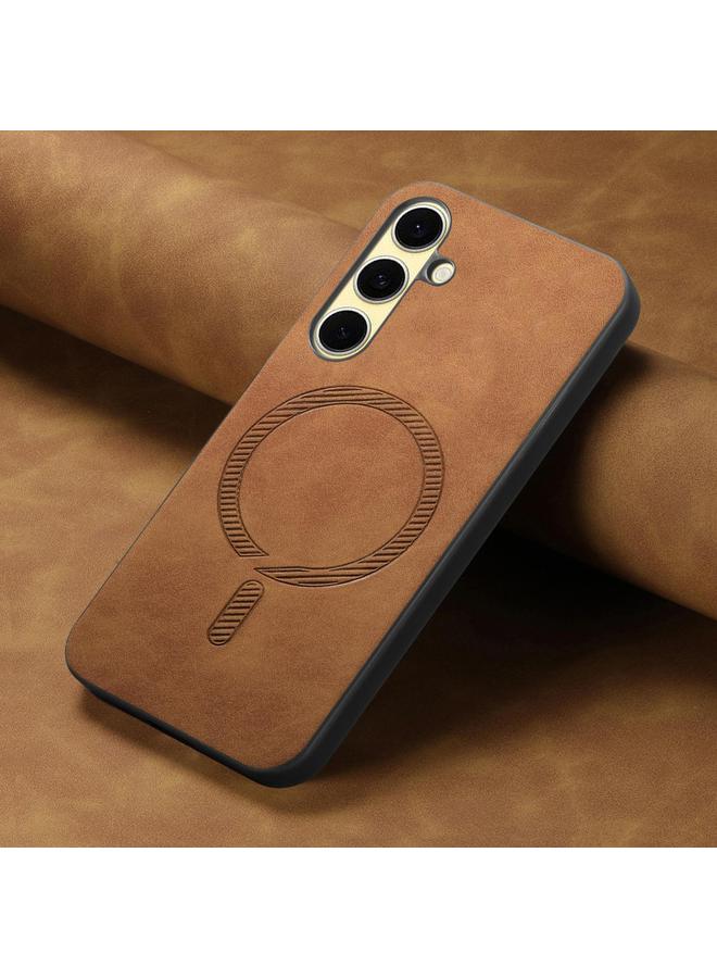 S-TOP Case For Samsung Galaxy A56 5G Solid Color Retro Magsafe PU Back Cover Phone Case - Image 4