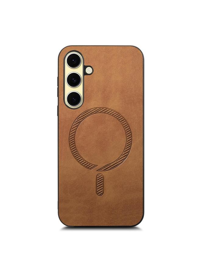 S-TOP Case For Samsung Galaxy A56 5G Solid Color Retro Magsafe PU Back Cover Phone Case - Image 2