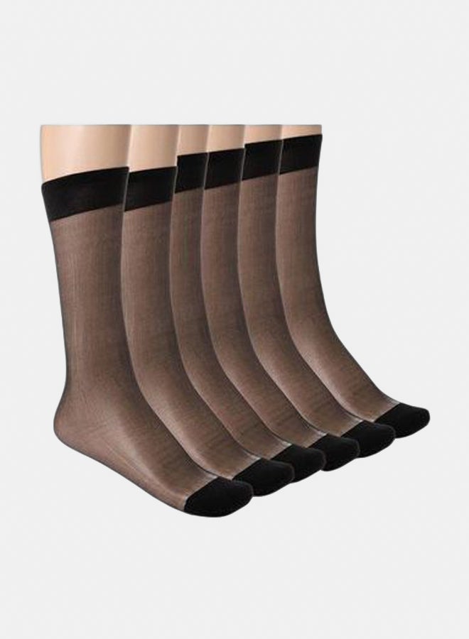 Silvy - Set Of (5) Knee High Voile Socks - Image 1