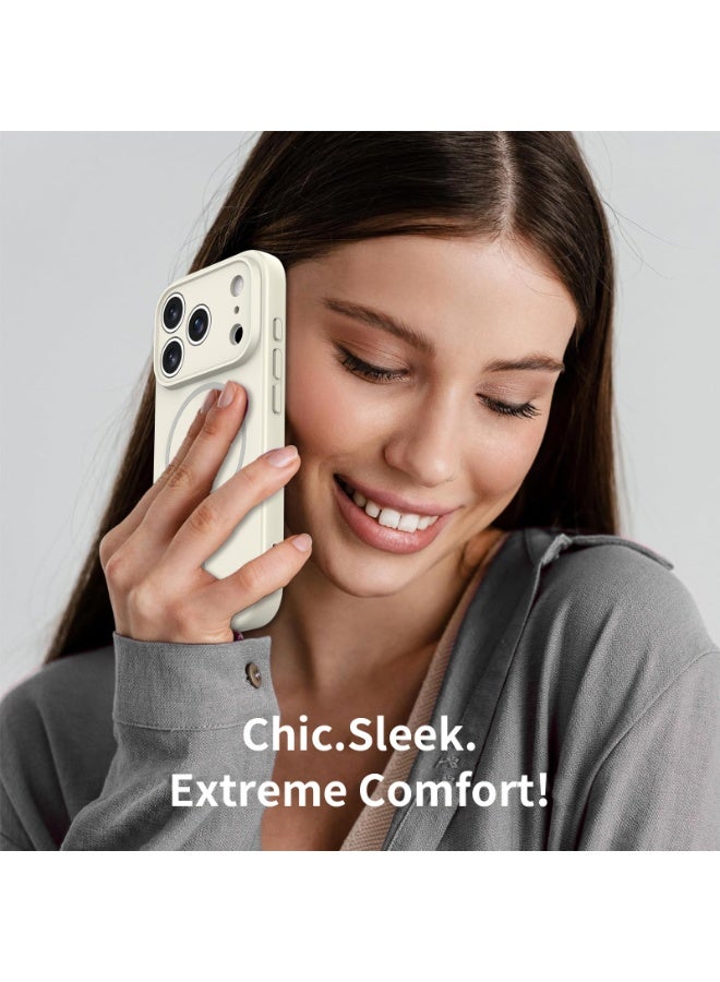 جراب أمان مغناطيسي لهاتف iPhone 17 Pro، لون متين أنيق، ملمس ناعم من مادة TPU+PC، ملفوف مغناطيسي دقيق، تغطية كاملة N52. - Image 3