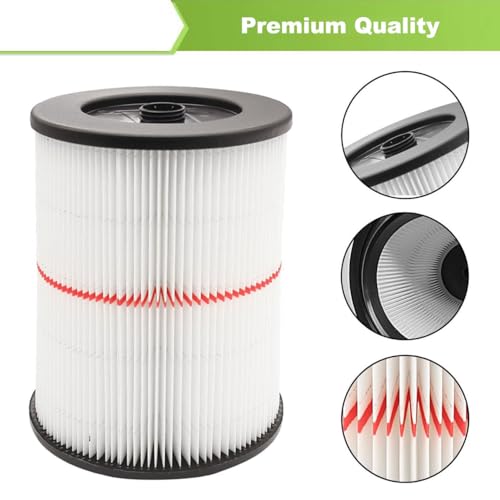 ANBOO Replacement Cartridge Filter for Shop Vac Craftsman 9-17816 Filter for Craftsman 17816 Vacuum Filter General Purpose Wet Dry Air Filter for 5 & Larger Gallon Vacuum Cleaner 2 Packs - Image 4