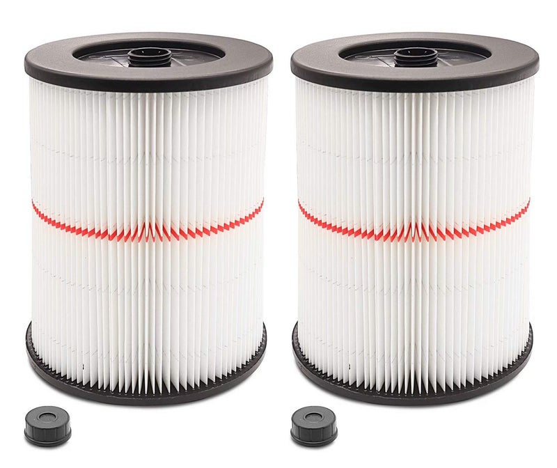 ANBOO Replacement Cartridge Filter for Shop Vac Craftsman 9-17816 Filter for Craftsman 17816 Vacuum Filter General Purpose Wet Dry Air Filter for 5 & Larger Gallon Vacuum Cleaner 2 Packs - Image 1