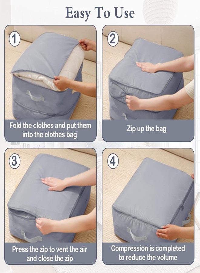 VishBin Space Saving Self Compression Organizer Heavy Duty Space Saving Packing Totes Self Compression Moving Organizer Bags for Comforters and Blankets, Sealer Clothes Storage - Image 3