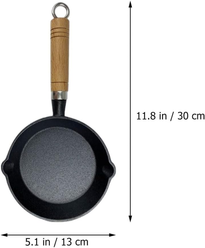 مقلاة حديدية صغيرة مقاس 6 بوصات مقاومة للحرارة لطهي البيض مع مقبض مريح - Image 3