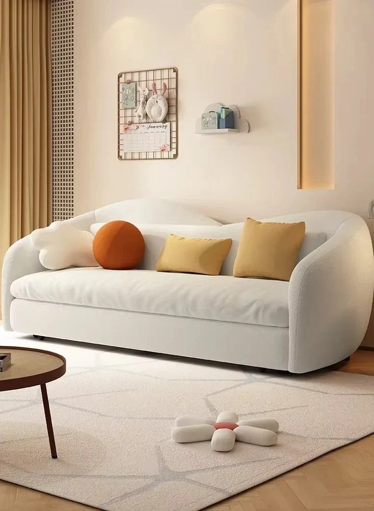 أيه دابليو دي كنب سحابي متحول إلى سرير – تصميم عصري مريح بآلية سحب – تنجيد قماشي – مثالي لغرف المعيشة والضيوف - مقاس 180  - Image 2