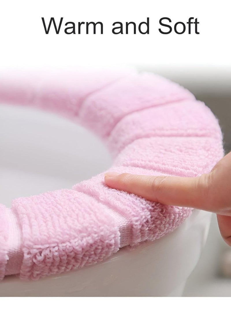 وسادة غطاء مقعد المرحاض المخملية الدافئة - واقي مقعد المرحاض من الفرو - وسادة مقعد حمام ناعمة ومريحة - غطاء سهل التركيب وقابل لإعادة الاستخدام لحمام المنزل - لون عشوائي - Image 4