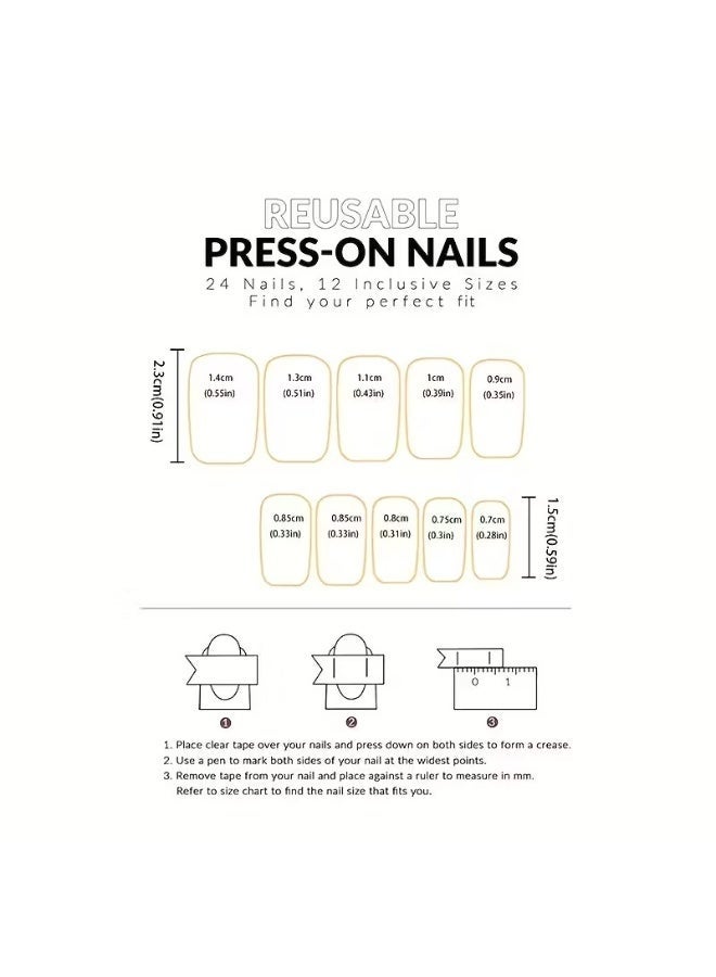 Goolsky أظافر صناعية قصيرة مربعة - تدرج أومبري من الأبيض إلى الأرجواني مع لمسات لامعة - Image 4