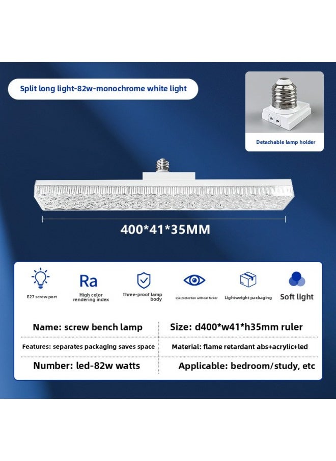 Generic - LED Crystal Strip Lamp E27 Screw Thread Spiral Energy-saving Lamp Integrated Chandelier Super Bright Bulb Household Ceiling-Specifications:82w-white Light [super Bright Flicker-free Long Crystal Lamp] - Image 1