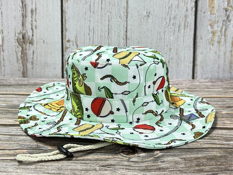 Enodtter Bass Fish Bucket Hat, Fishing Gifts for Men Women, Outdoor Summer Wide Brim Packable Printed Beach Sun Hats for Fisherman - Image 3