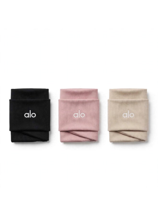 Alo Yoga Alo Sport Headband - Yoga Gym Headband for Women - Stretchy Cotton Hair Band - Metallic Alo Logo - Workout Makeup Face Wash Headband - 3 Colors - Image 1