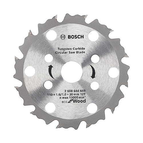 Bosch coolteQ Circular Saw Blade 4''-12T - Eco for Wood - 110 x 1.6/1.0 x 20mm - Tungsten Carbide - Image 1
