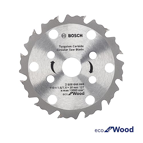 Bosch coolteQ Circular Saw Blade 4''-12T - Eco for Wood - 110 x 1.6/1.0 x 20mm - Tungsten Carbide - Image 3