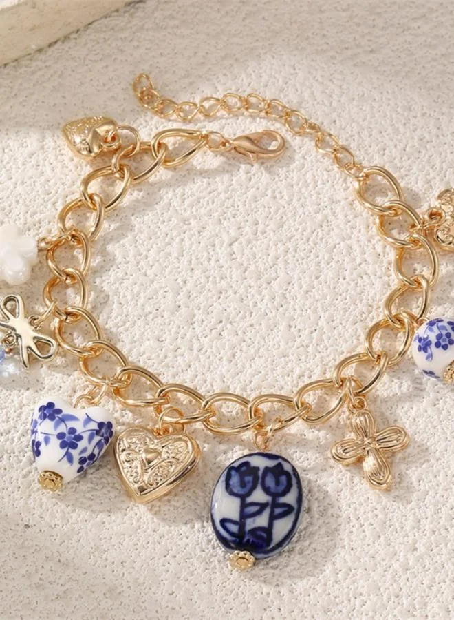 Take Two  Charm Bracelet with Ceramic Accents for Women | Best Price UAE