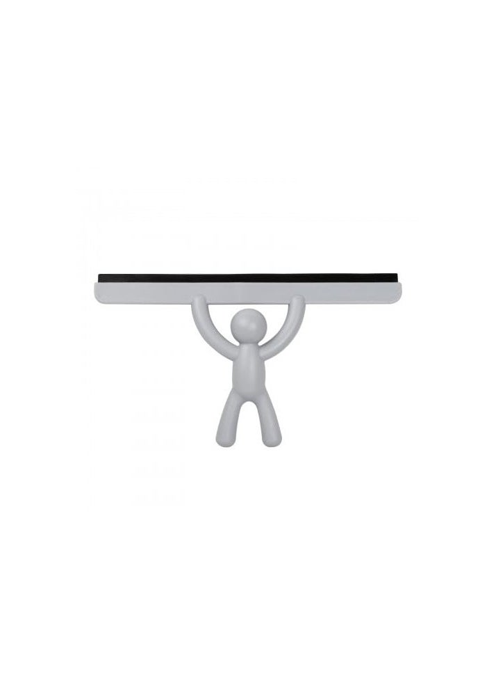SYOSI Shower Squeegee with Man Handle, Window Glass Scraper, Rubber Window Cleaner Scrubber, Shower Screen Wiper, Multi-Purpose Squeegee for Mirror, Car, Window and Glass Bathroom, Kitchen (Grey)  - Image 2