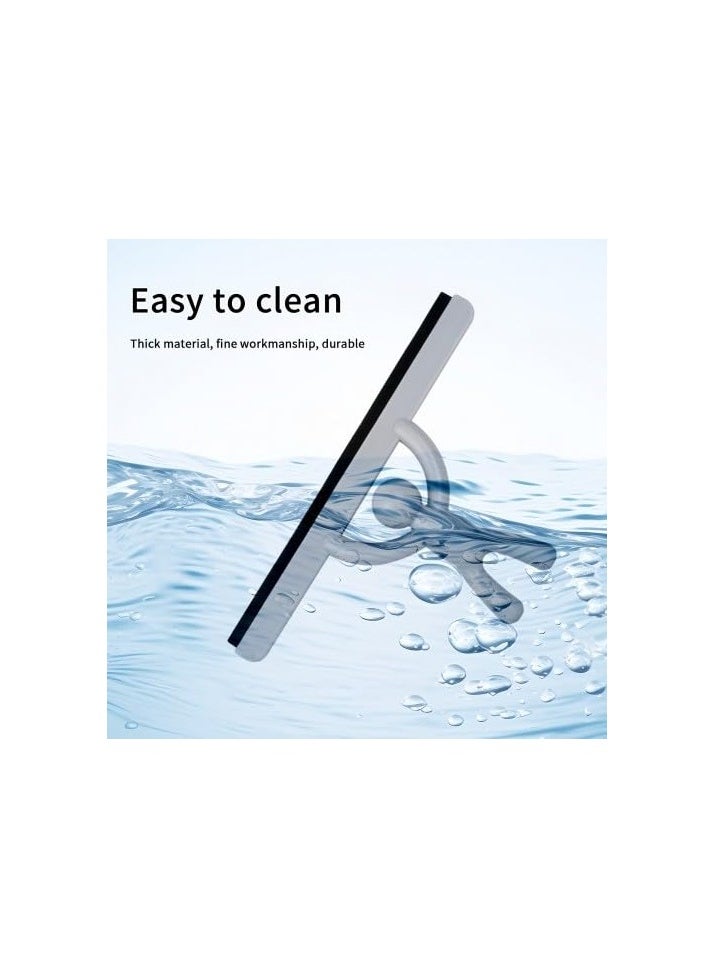 SYOSI Shower Squeegee with Man Handle, Window Glass Scraper, Rubber Window Cleaner Scrubber, Shower Screen Wiper, Multi-Purpose Squeegee for Mirror, Car, Window and Glass Bathroom, Kitchen (Grey)  - Image 5