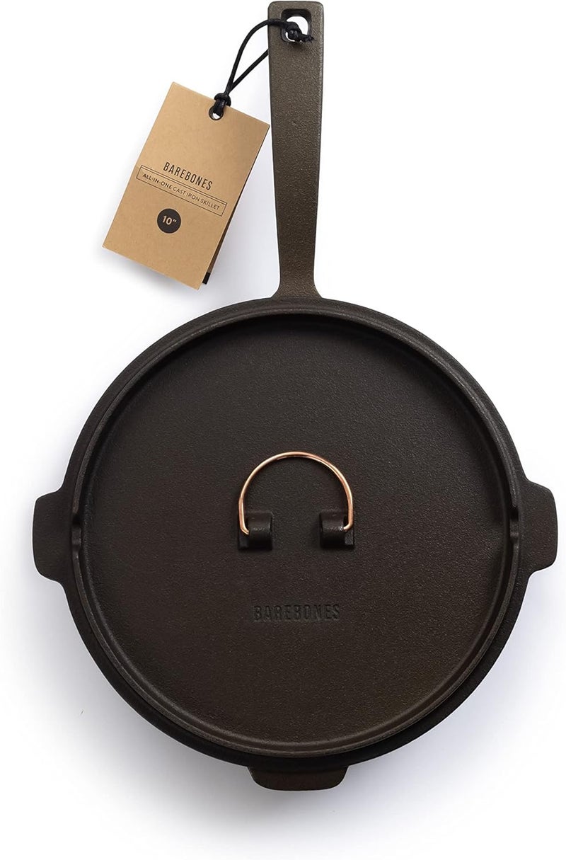 BAREBONES All-in-One Cast Iron Skillet with Dutch Oven Style Lid - 10 Inch - Image 4