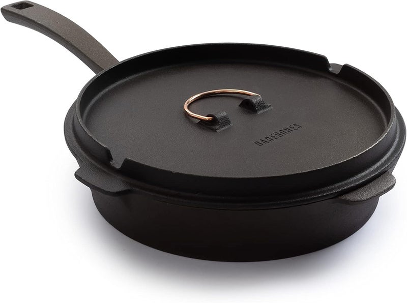 BAREBONES All-in-One Cast Iron Skillet with Dutch Oven Style Lid - 10 Inch - Image 1