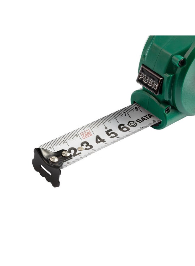 Sata Xuancai Series Self-locking Steel Tape Measure 7.5m, Compact Self-locking Household Measuring Tape, Widened Tape Edge, 91354 - Image 2