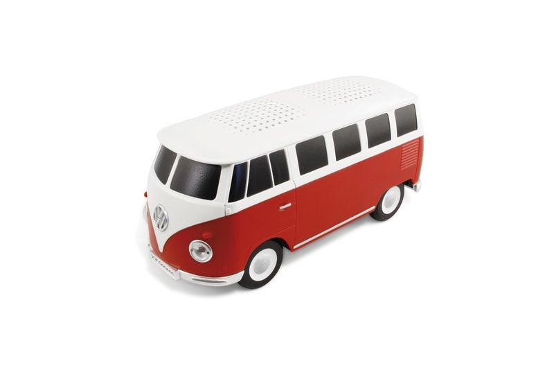 BRISA VW Collection - Volkswagen Portable Bluetooth Speaker Wireless Box with Rechargable Battery T1 Bus Campervan (Scale: 1:20/Classic Bus) (Red) - Image 1
